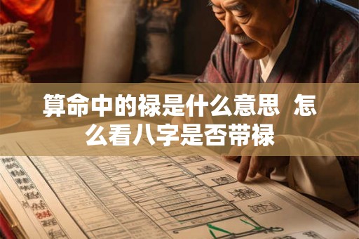 算命中的禄是什么意思  怎么看八字是否带禄