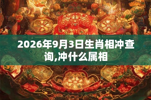 2026年9月3日生肖相冲查询,冲什么属相 2026年9月3日生肖相冲查询,冲什么属相