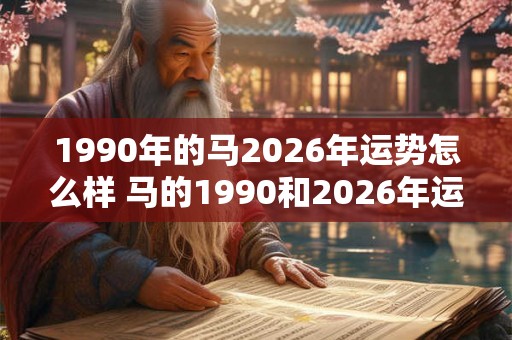 1990年的马2026年运势怎么样 马的1990和2026年运势如何