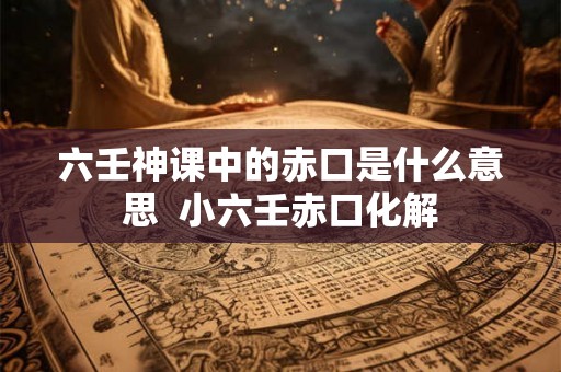 六壬神课中的赤口是什么意思  小六壬赤口化解