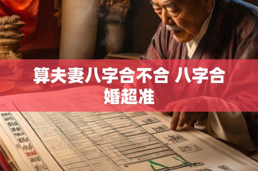 算夫妻八字合不合 八字合婚超准 算夫妻八字合不合 八字合婚超准