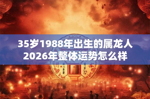 35岁1988年出生的属龙人2026年整体运势怎么样