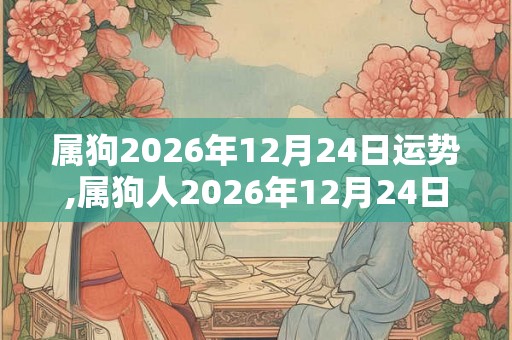 属狗2026年12月24日运势,属狗人2026年12月24日财运,生肖狗2026年12月24日运势 属狗2026年12月24日运势,属狗人2026年12月24日财运,生肖狗2026年12月24日运势