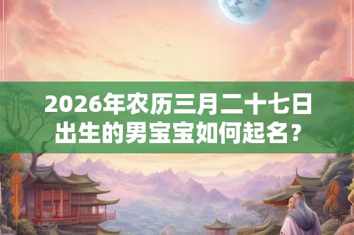 2026年农历三月二十七日出生的男宝宝如何起名? 2026年农历三月二十七日出生的男宝宝如何起名?