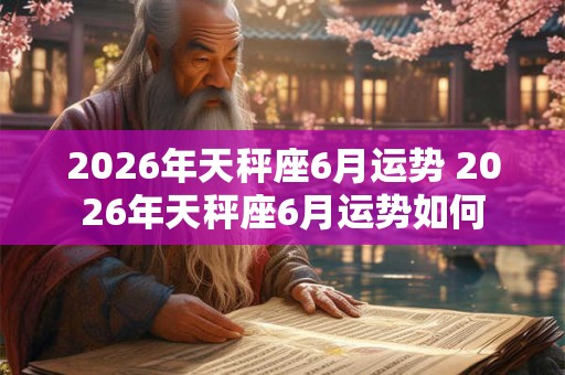 2026年天秤座6月运势 2026年天秤座6月运势如何