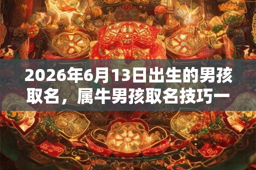 2026年6月13日出生的男孩取名，属牛男孩取名技巧一览！