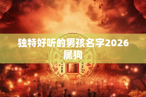 独特好听的男孩名字2026属狗