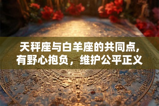天秤座与白羊座的共同点,有野心抱负，维护公平正义