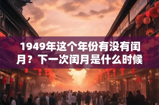 1949年这个年份有没有闰月？下一次闰月是什么时候？