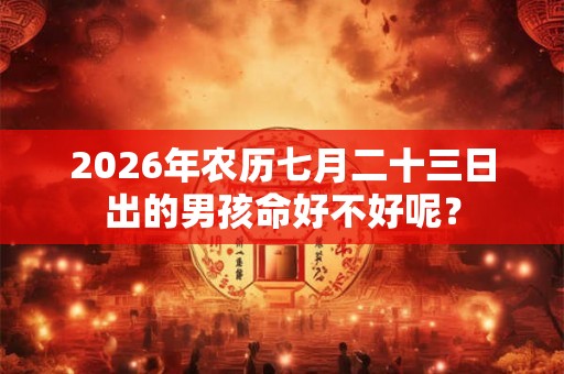 2026年农历七月二十三日出的男孩命好不好呢？