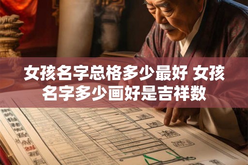 女孩名字总格多少最好 女孩名字多少画好是吉祥数