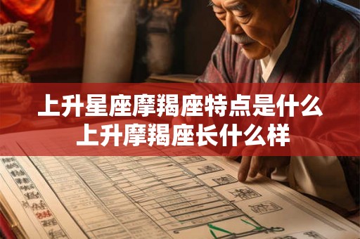 上升星座摩羯座特点是什么 上升摩羯座长什么样