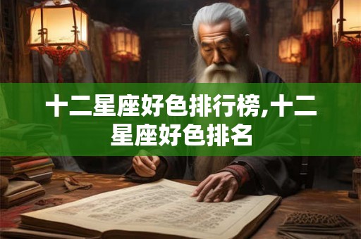 十二星座好色排行榜,十二星座好色排名