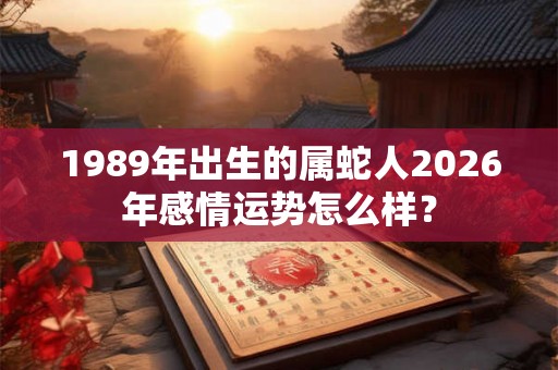 1989年出生的属蛇人2026年感情运势怎么样？