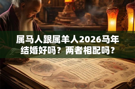属马人跟属羊人2026马年结婚好吗？两者相配吗？