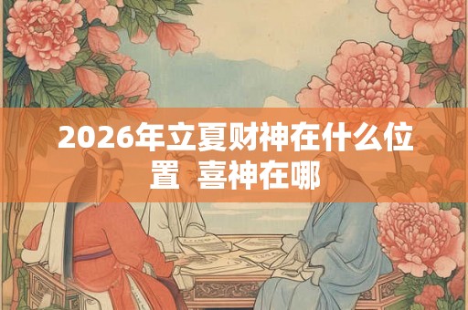 2026年立夏财神在什么位置  喜神在哪