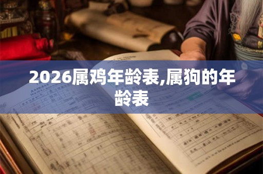 2026属鸡年龄表,属狗的年龄表