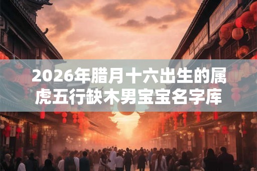 2026年腊月十六出生的属虎五行缺木男宝宝名字库