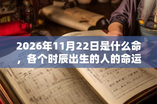 2026年11月22日是什么命，各个时辰出生的人的命运