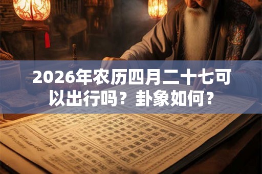2026年农历四月二十七可以出行吗？卦象如何？