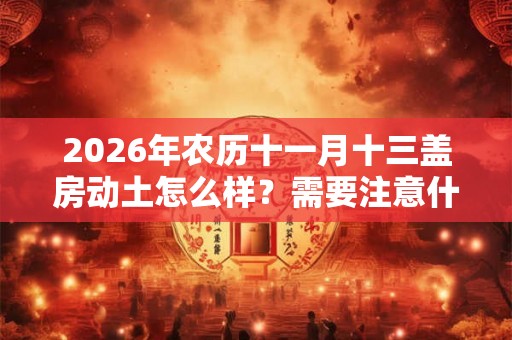 2026年农历十一月十三盖房动土怎么样？需要注意什么事情？