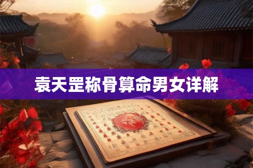 袁天罡称骨算命男女详解