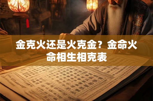 金克火还是火克金?金命火命相生相克表 金克火还是火克金?金命火命相生相克表