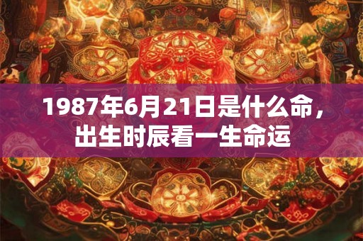 1987年6月21日是什么命，出生时辰看一生命运