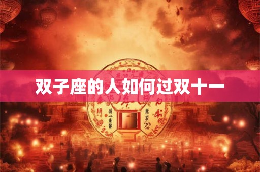 双子座的人如何过双十一