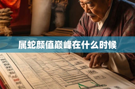 属蛇颜值巅峰在什么时候