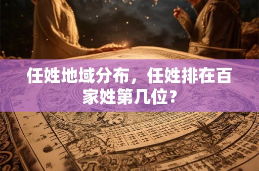 任姓地域分布，任姓排在百家姓第几位？