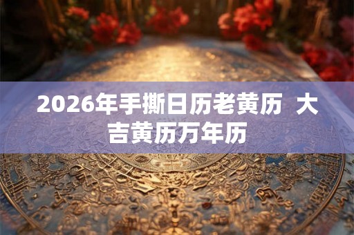 2026年手撕日历老黄历  大吉黄历万年历