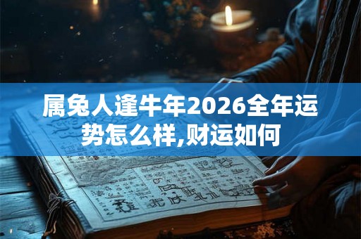 属兔人逢牛年2026全年运势怎么样,财运如何