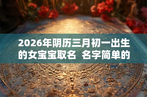 2026年阴历三月初一出生的女宝宝取名  名字简单的
