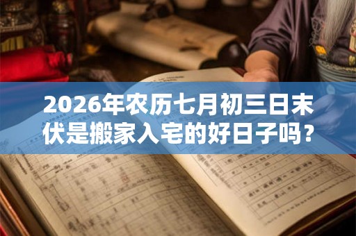 2026年农历七月初三日末伏是搬家入宅的好日子吗？