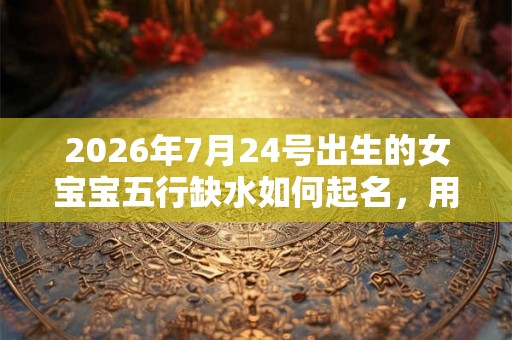 2026年7月24号出生的女宝宝五行缺水如何起名，用什么字好