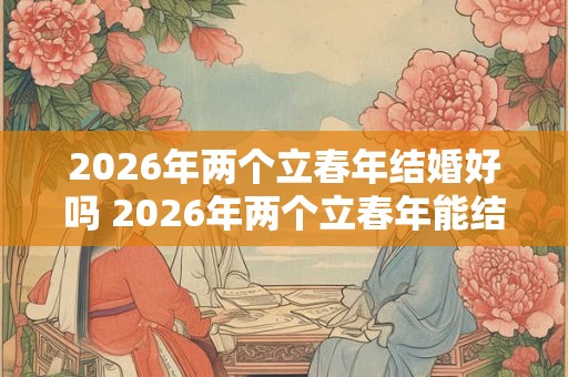 2026年两个立春年结婚好吗 2026年两个立春年能结婚 2026年两个立春年结婚好吗 2026年两个立春年能结婚