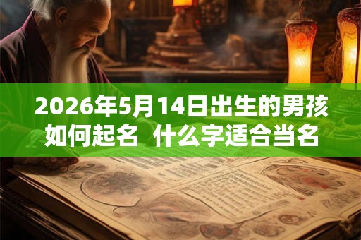 2026年5月14日出生的男孩如何起名  什么字适合当名字
