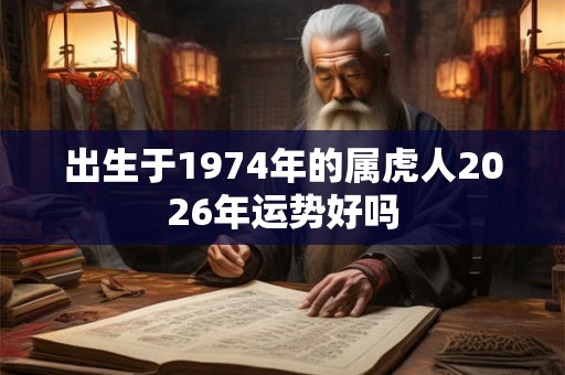 出生于1974年的属虎人2026年运势好吗