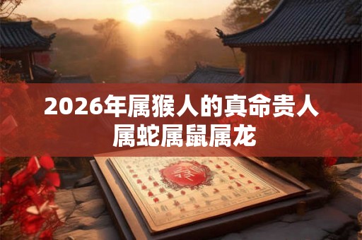 2026年属猴人的真命贵人 属蛇属鼠属龙