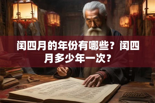 闰四月的年份有哪些？闰四月多少年一次？