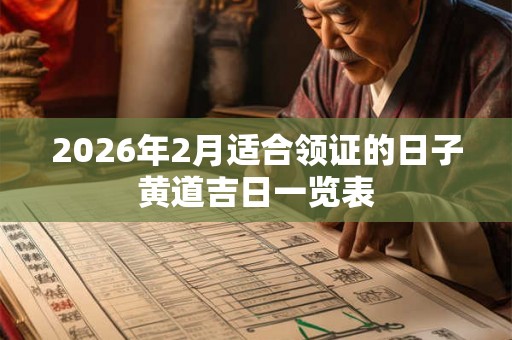 2026年2月适合领证的日子黄道吉日一览表 2026年2月适合领证的日子黄道吉日一览表
