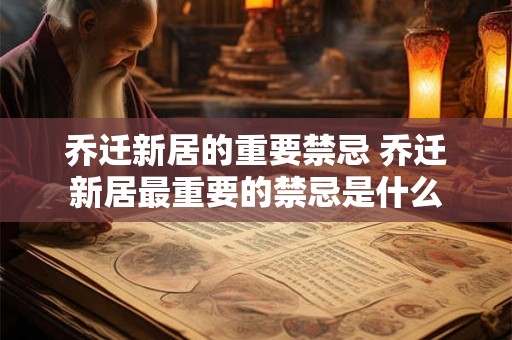 乔迁新居的重要禁忌 乔迁新居最重要的禁忌是什么