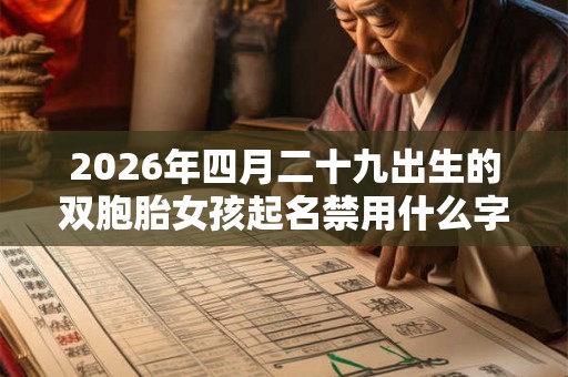 2026年四月二十九出生的双胞胎女孩起名禁用什么字，五行属什么