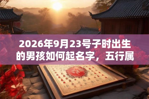 2026年9月23号子时出生的男孩如何起名字，五行属性
