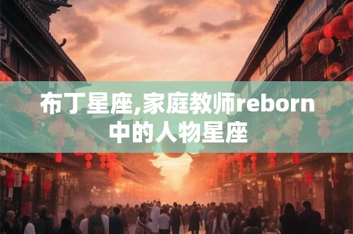 布丁星座,家庭教师reborn中的人物星座