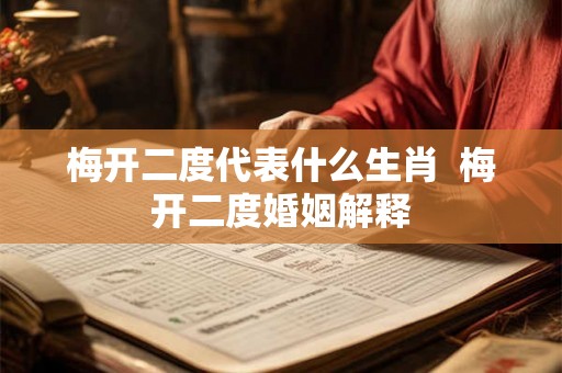 梅开二度代表什么生肖  梅开二度婚姻解释