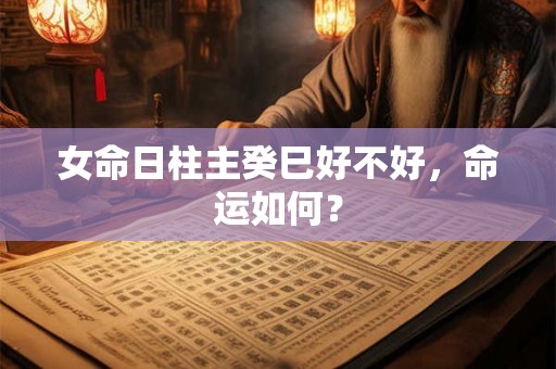 女命日柱主癸巳好不好,命运如何? 女命日柱主癸巳好不好,命运如何?
