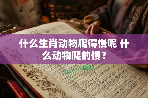 什么生肖动物爬得慢呢 什么动物爬的慢？