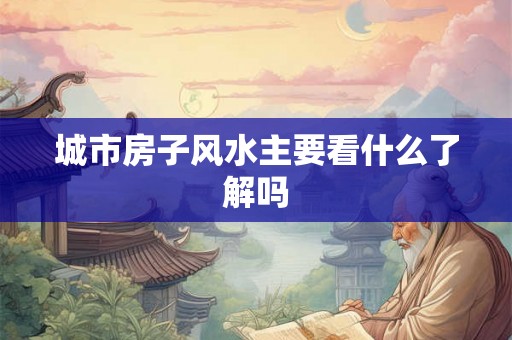 城市房子风水主要看什么了解吗